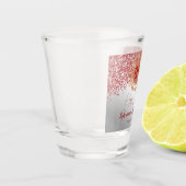 20e Ruby Rode Glitter Zilver Verjaardag Shot Glas (Links)