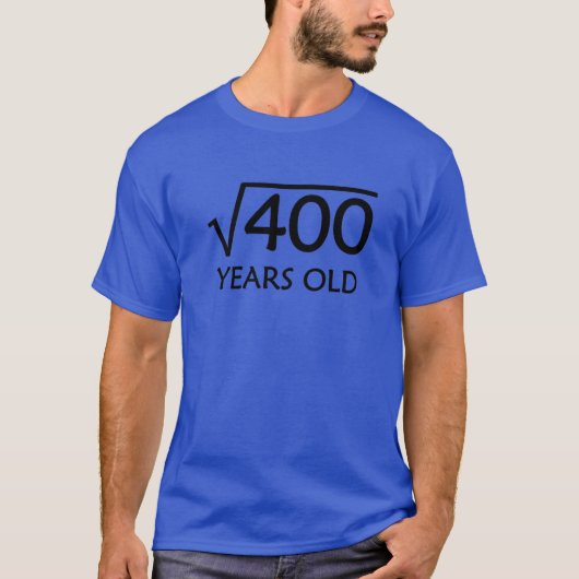20e Shirt van de geboorte | 400-20 jaar vierkantsw (Voorkant)