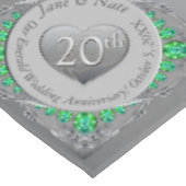 20e Smaragd Bruiloft Jubileum Tafelkleed (Gekanteld)