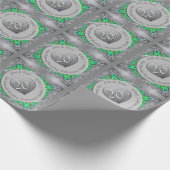 20e Smaragd Platina Bruiloftsjubileum Cadeaupapier (Hoek)