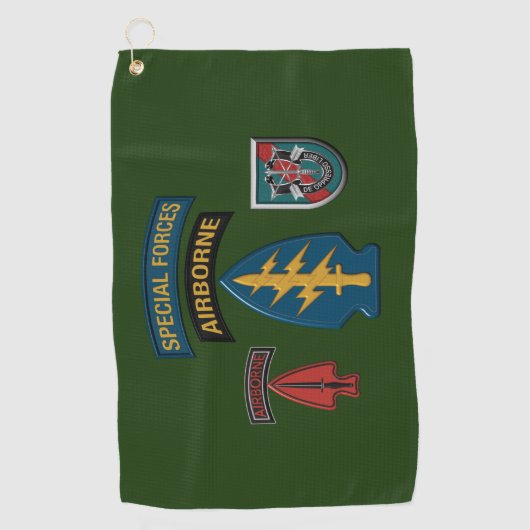 20e Speciale Forces Group Gepersonaliseerd Ontwerp Golfhanddoek (Voorkant)