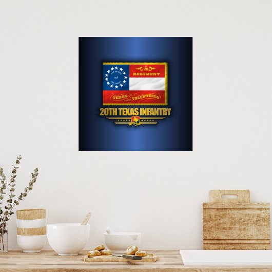 20e Texas Infantry Poster (Keuken)