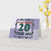 20e trouwdag kaart (Gele Bloem)