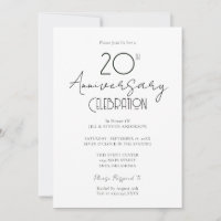 20e trouwjubileum Elegant Schrift