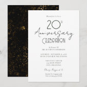20e trouwjubileum elegante script kaart (Voorkant / Achterkant)
