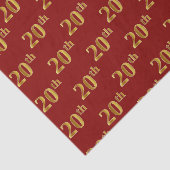 20e (twintigste) Feitenpapier voor Red, Faux Gold Tissuepapier (Detail)