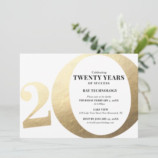 20e uitnodiging tot het indienen van zakelijke Jub (Staand voorkant)