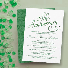 20e Uitnodigingen van het Jubileum Emerald Wedding