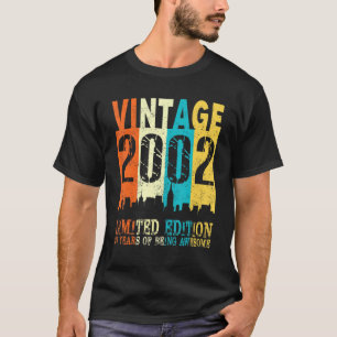 20e verjaardag 2002 20 jaar oud t-shirt