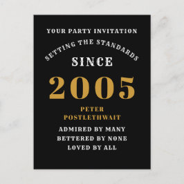 20e verjaardag 2005 Zwart Goud Briefkaart