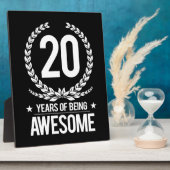 20e verjaardag (20 jaar Geweldige) Fotoplaat (Zijkant)