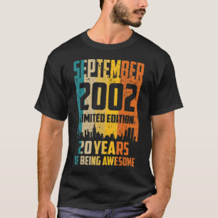 20e verjaardag 20 jaar Geweldige sinds september 2 T-shirt