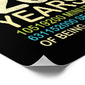 20e verjaardag 20 jaar oude  retro 240 poster (Hoek)