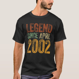 20e verjaardag april geboren 20 jaar legend sinds  t-shirt