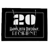 20e verjaardag ~ Art Deco geïnspireerd look "20" + Groot Cadeauzakje (Achterkant)