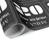 20e verjaardag: Art Deco geïnspireerde look "20" & Cadeaupapier (Rol Hoek)