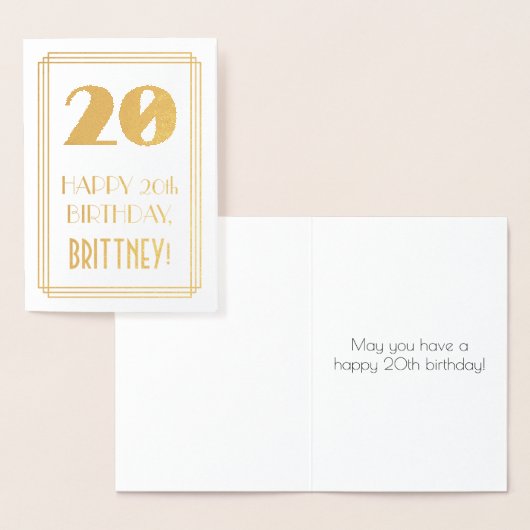 20e verjaardag: Art Deco geïnspireerde look "20" & Folie Kaarten (Display)