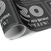 20e verjaardag: Art Deco geïnspireerde look "20" w Cadeaupapier (Rol Hoek)