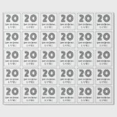 20e verjaardag: Art Deco geïnspireerde stijl "20"  Cadeaupapier (Vlak)