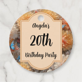 20e verjaardag bedankjes labels