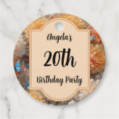 20e verjaardag bedankjes labels (Voorkant)