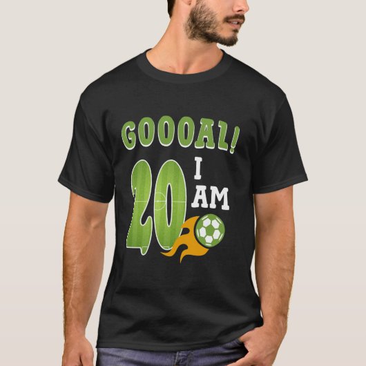 20e verjaardag Boy Voetbal Ik ben 20 Jaar Oud Grap T-shirt (Voorkant)