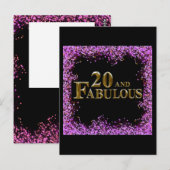 20e verjaardag briefkaart (Voorkant / Achterkant)