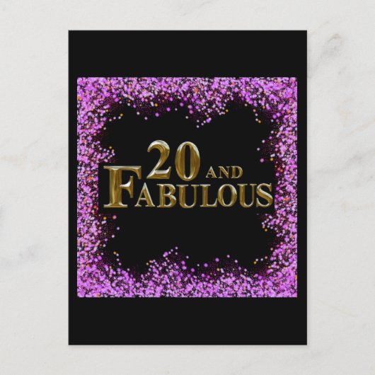 20e verjaardag briefkaart (Voorkant)