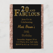 20e verjaardag briefkaart (Voorkant)