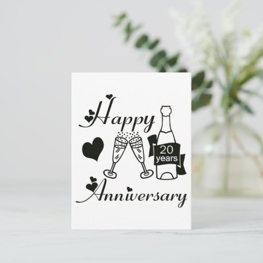 20e. Verjaardag Briefkaart (Staand voorkant)