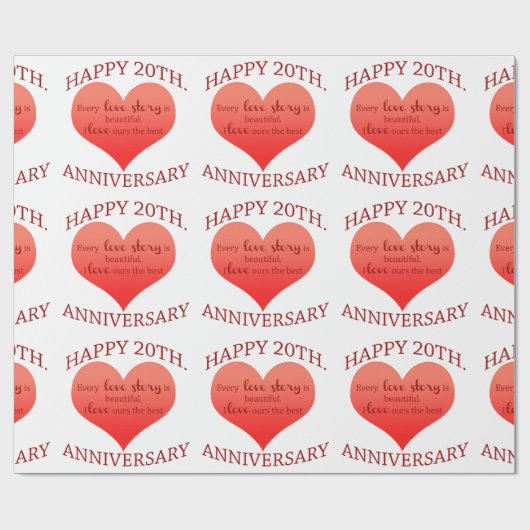20e. Verjaardag Cadeaupapier (Vlak)