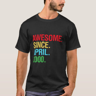 20e verjaardag cadeaus - Geweldige sinds april 200 T-shirt