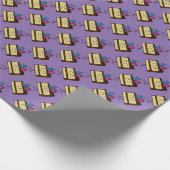 20e verjaardag Cake met kaarsen. Cadeaupapier (Hoek)