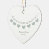 20e verjaardag china bruiloft hartslag bunting keramisch ornament (Links)