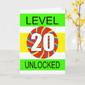20e verjaardag computergamer kaart (Gele Bloem)