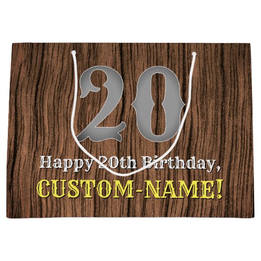 20e verjaardag: Country Western geïnspireerd uiter Groot Cadeauzakje (Voorkant)