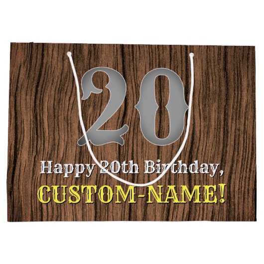 20e verjaardag: Country Western geïnspireerd uiter Groot Cadeauzakje (Achterkant)