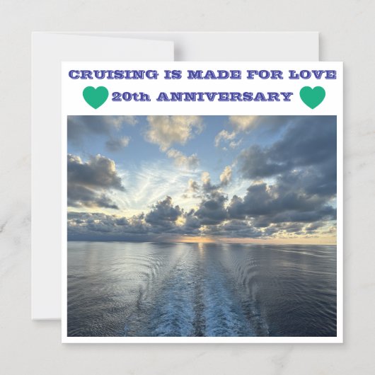 20e VERJAARDAG CRUISE DEURMagneet Magnetische Uitnodiging (Voorkant)