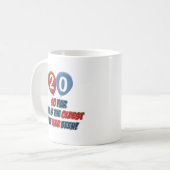 20e verjaardag design koffiemok (Voorkant links)