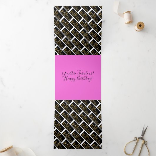 20e verjaardag drieluik wenskaart (Binnen)