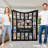 20e verjaardag Familiefotocollage 49 foto's Fleece Deken