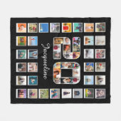 20e verjaardag Familiefotocollage 49 foto's Fleece Deken (Voorkant (Horizontaal))