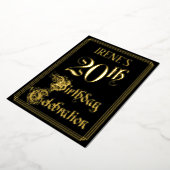 20e verjaardag — Fancy script en aangepaste naam Folie Uitnodiging (Gedraaid)