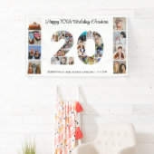 20e verjaardag feest nummer 20 fotocollage spandoek (Insitu)