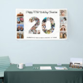 20e verjaardag feest nummer 20 fotocollage spandoek (Beurs)