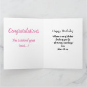 20e verjaardag foto-inkuildochter groot uniek kaart (Binnen)