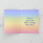 20e verjaardag — Fun Cake & Candles, w/ Eigen naam Kaart (Binnen)