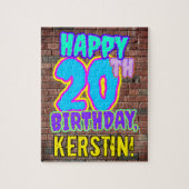 20e verjaardag ~ Fun, geïnspireerd door Urban Graf Legpuzzel (Verticaal)