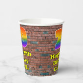20e verjaardag: Fun Graffiti-geïnspireerde regenbo Papieren Bekers (Links)