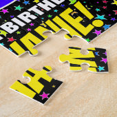 20e verjaardag — Fun, kleurrijk Star Field Pattern Legpuzzel (Zijkant)